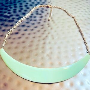 Express Green/teal Crescent Necklace